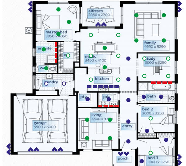 Electrical And Lighting Plan, Electrical Wiring Diagram For New House In India